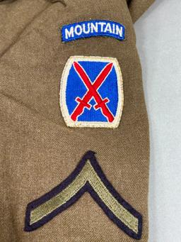 WWII Identified 10th Mountain Division "Ike" Jacket - Uniform Coat