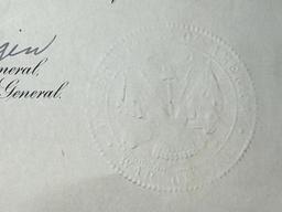 Korean War Colonel Laurence K. Ladue Posthumous Certificate of Promotion to Brigadier General