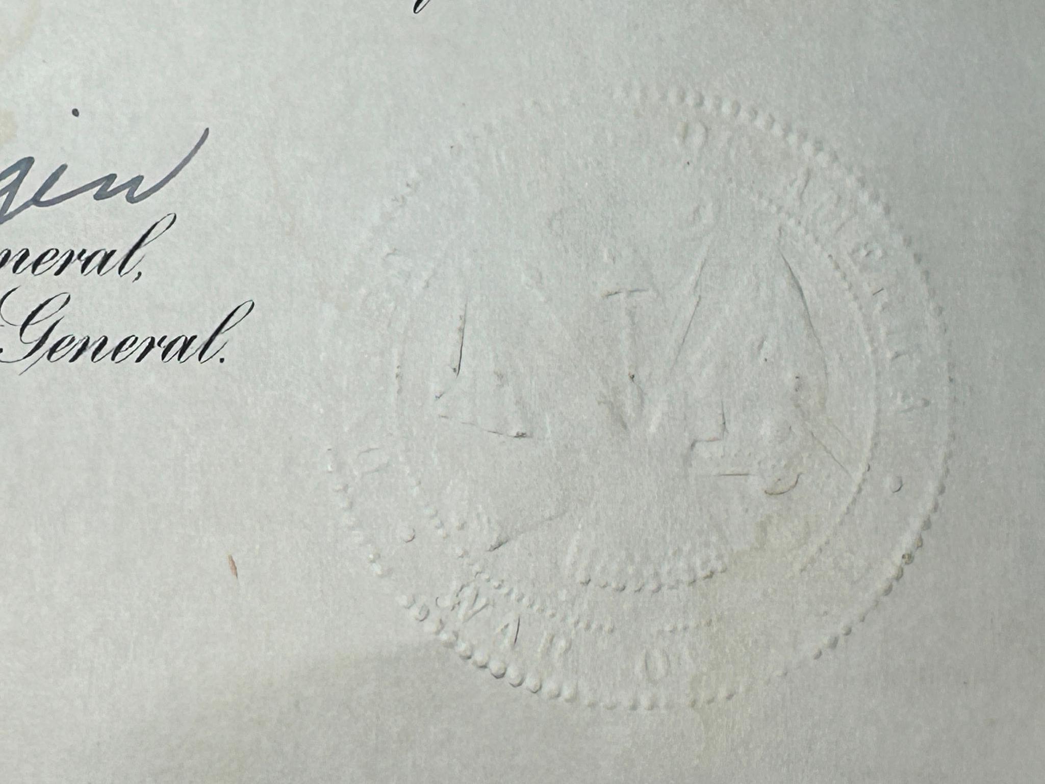 Korean War Colonel Laurence K. Ladue Posthumous Certificate of Promotion to Brigadier General