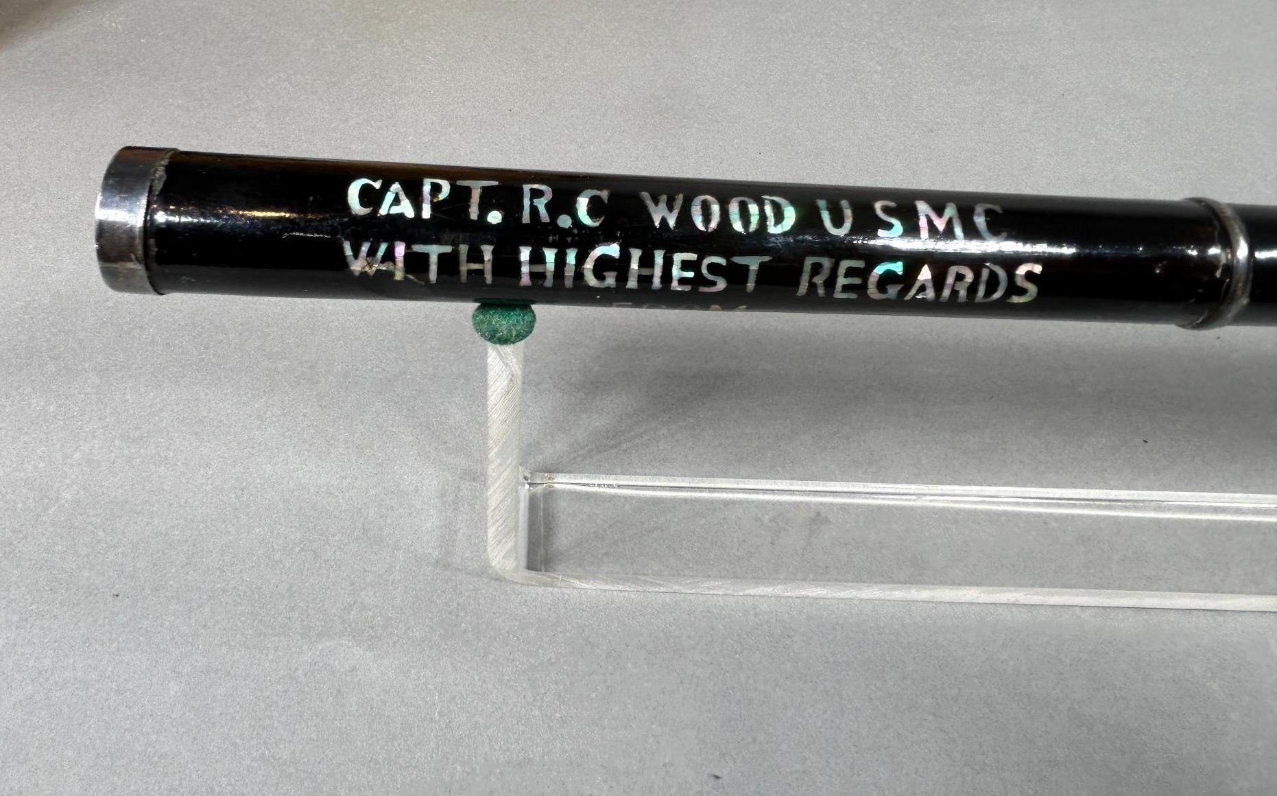 1954 USMC U.S. Marines Presentation Swagger Stick - Korea 1954