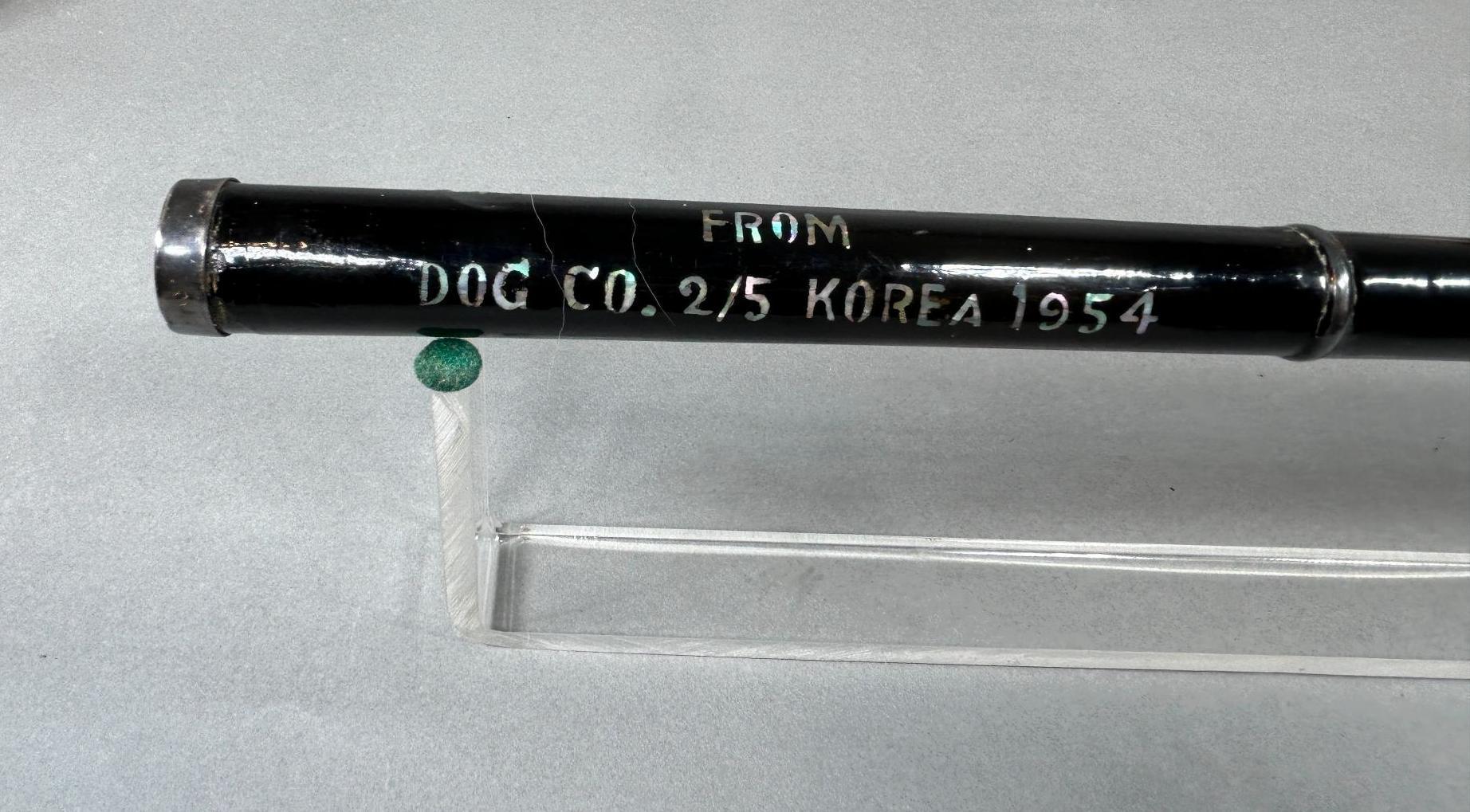 1954 USMC U.S. Marines Presentation Swagger Stick - Korea 1954