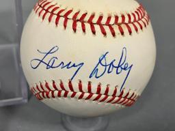 Larry Doby signed MLB baseball, JSA First African American in the AL