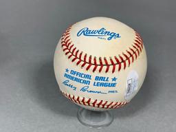 Larry Doby signed MLB baseball, JSA First African American in the AL