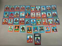 Group of 39 1971 Topps Football Cards Featuring Graded Alan Page
