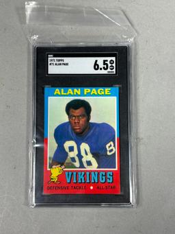 Group of 39 1971 Topps Football Cards Featuring Graded Alan Page