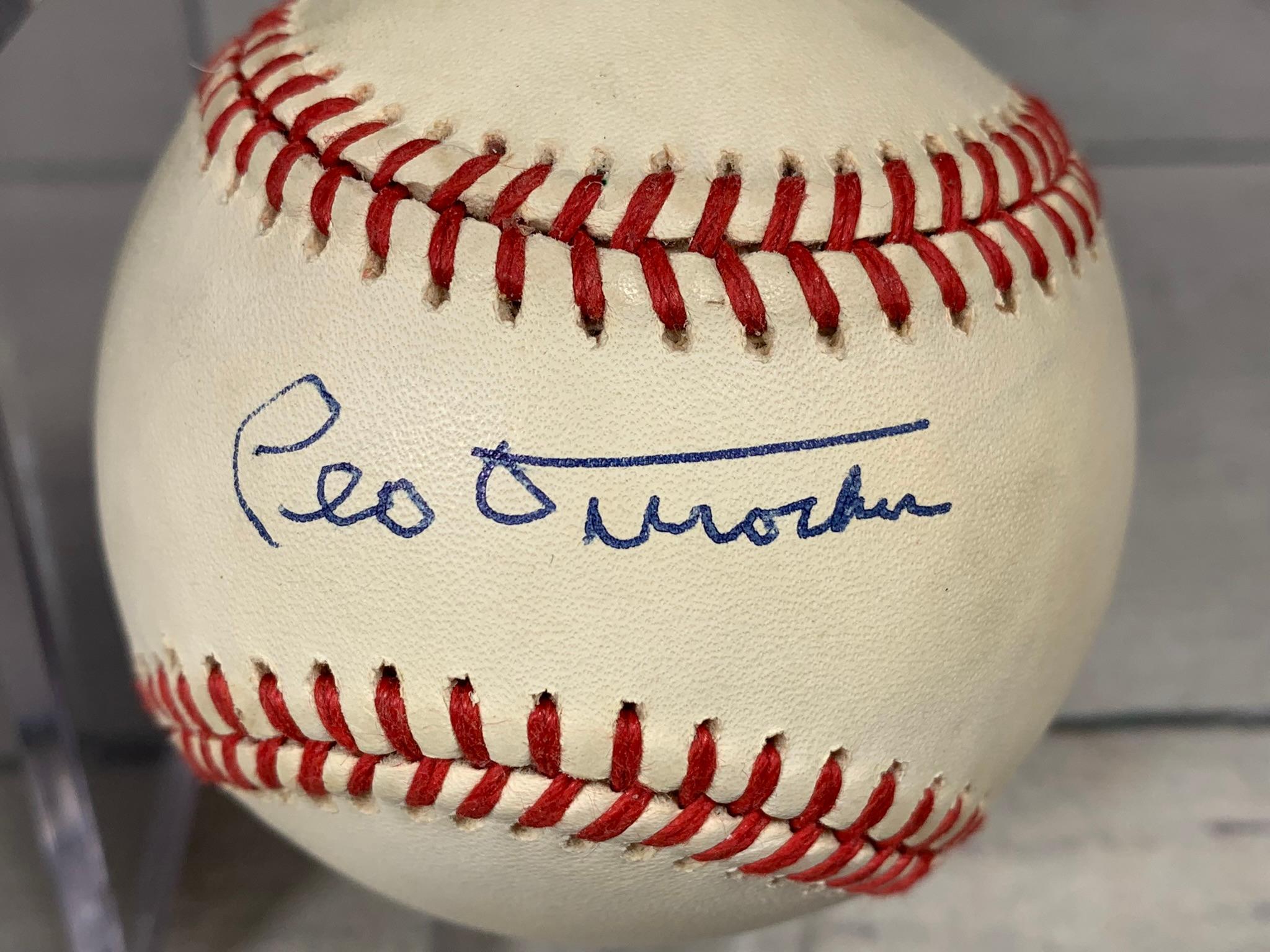 Leo Durocher Autographed Baseball