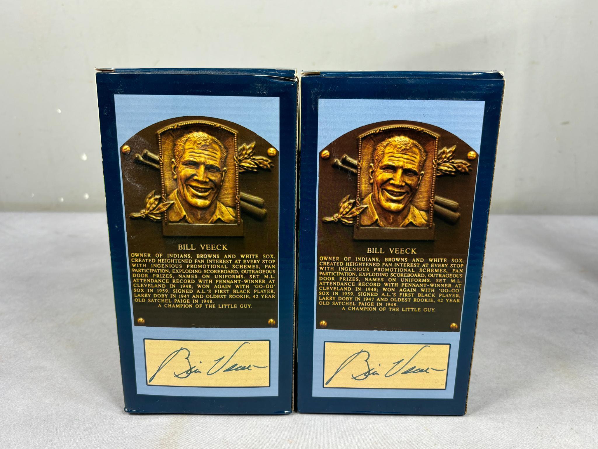 Group of Vintage Bobbleheads and Figures Veeck, Dunn, Owens, Frazier, and Banks