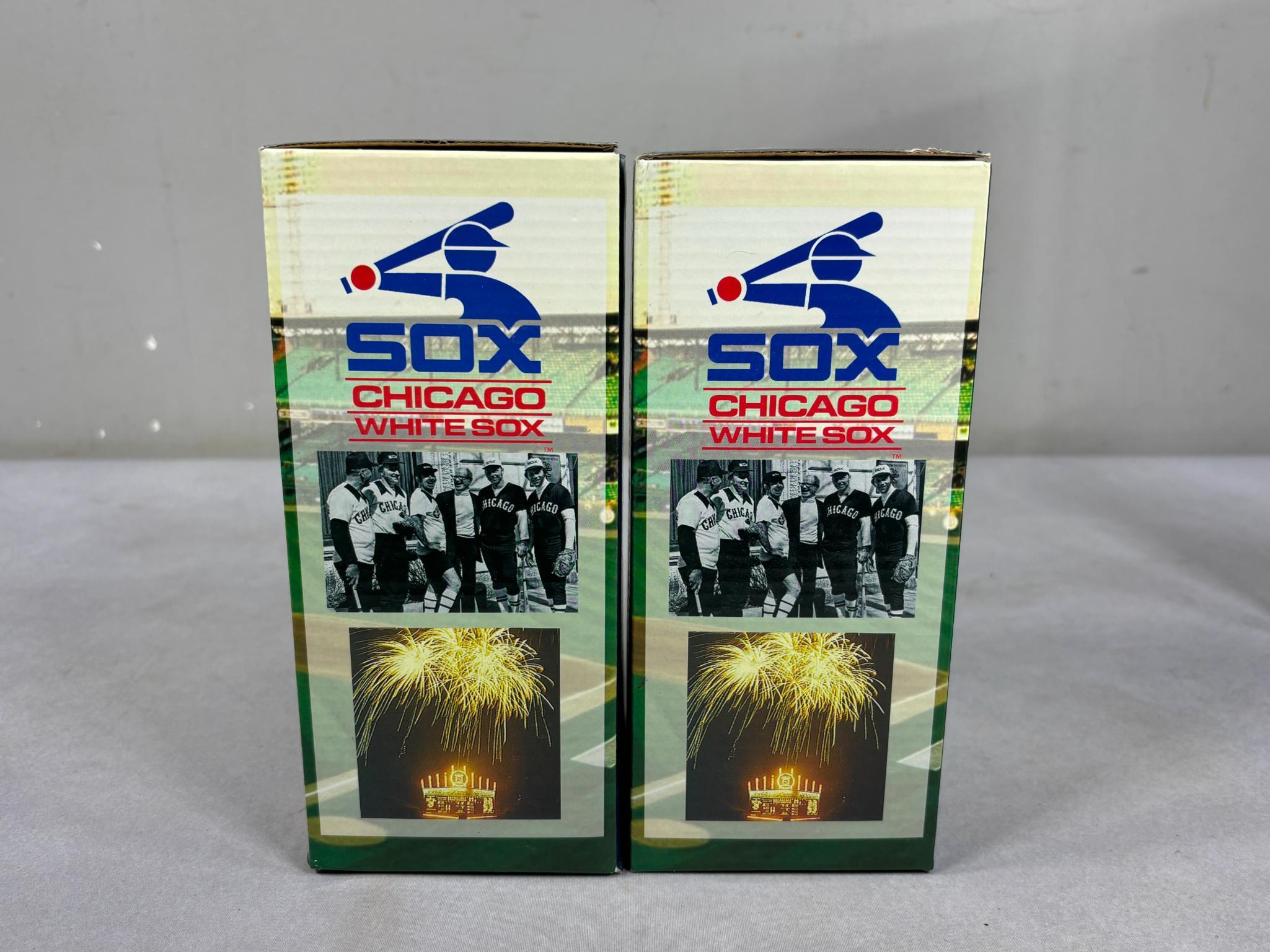 Group of Vintage Bobbleheads and Figures Veeck, Dunn, Owens, Frazier, and Banks