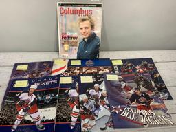 Columbus Blue Jackets Yearbooks and Columbus Magazine with Many Team Members Autographs