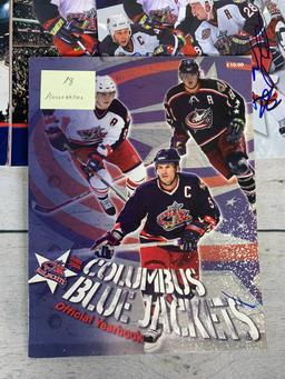 Columbus Blue Jackets Yearbooks and Columbus Magazine with Many Team Members Autographs