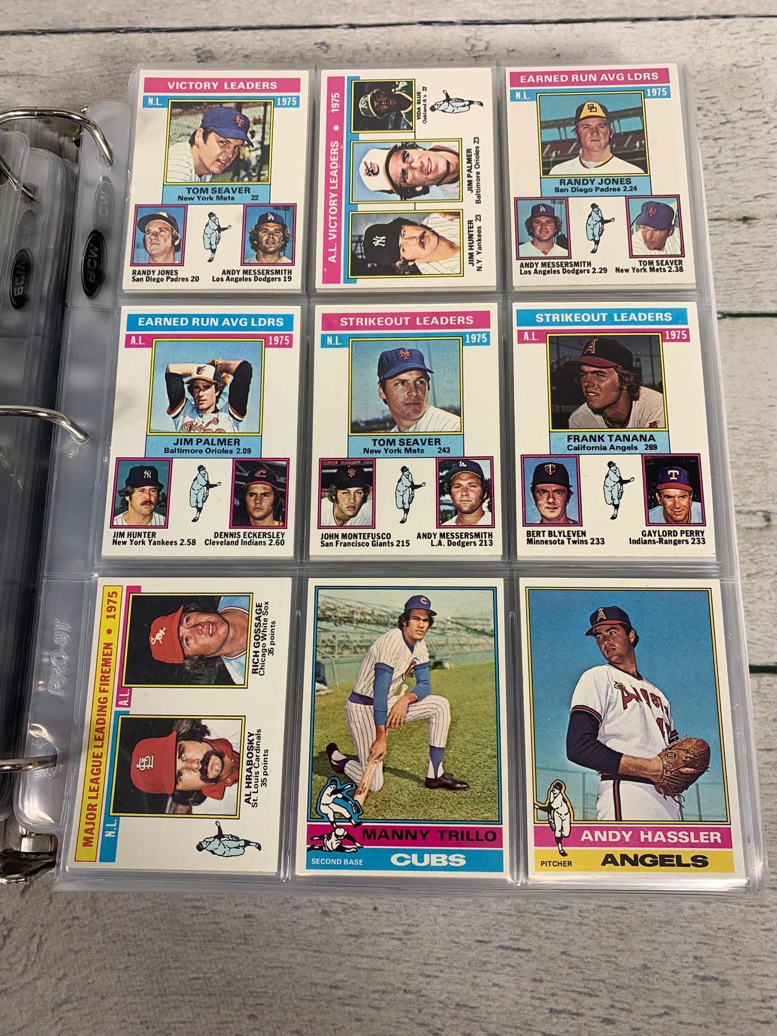 Binder of 1976 Topps Baseball Cards Complete Set