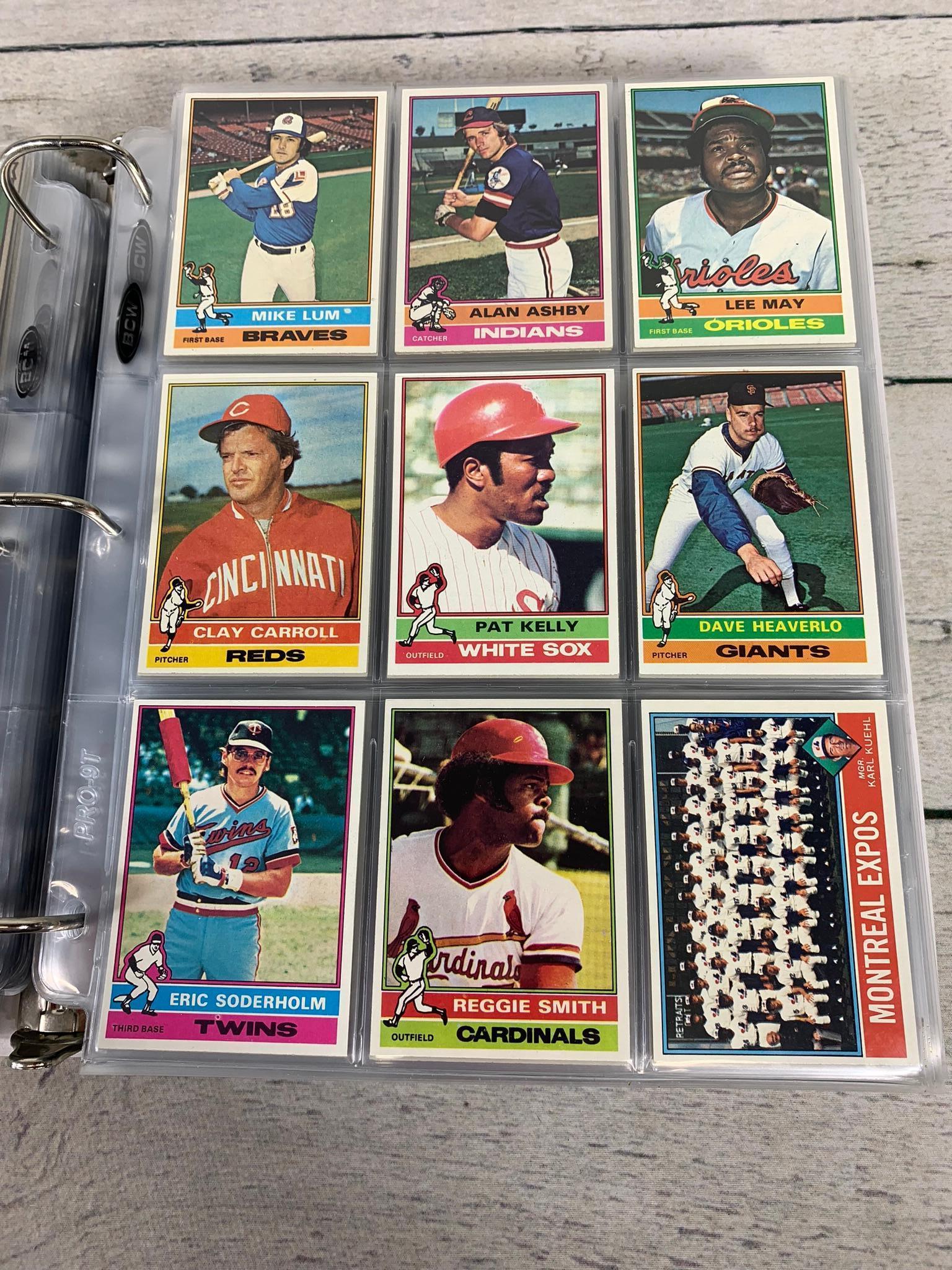 Binder of 1976 Topps Baseball Cards Complete Set