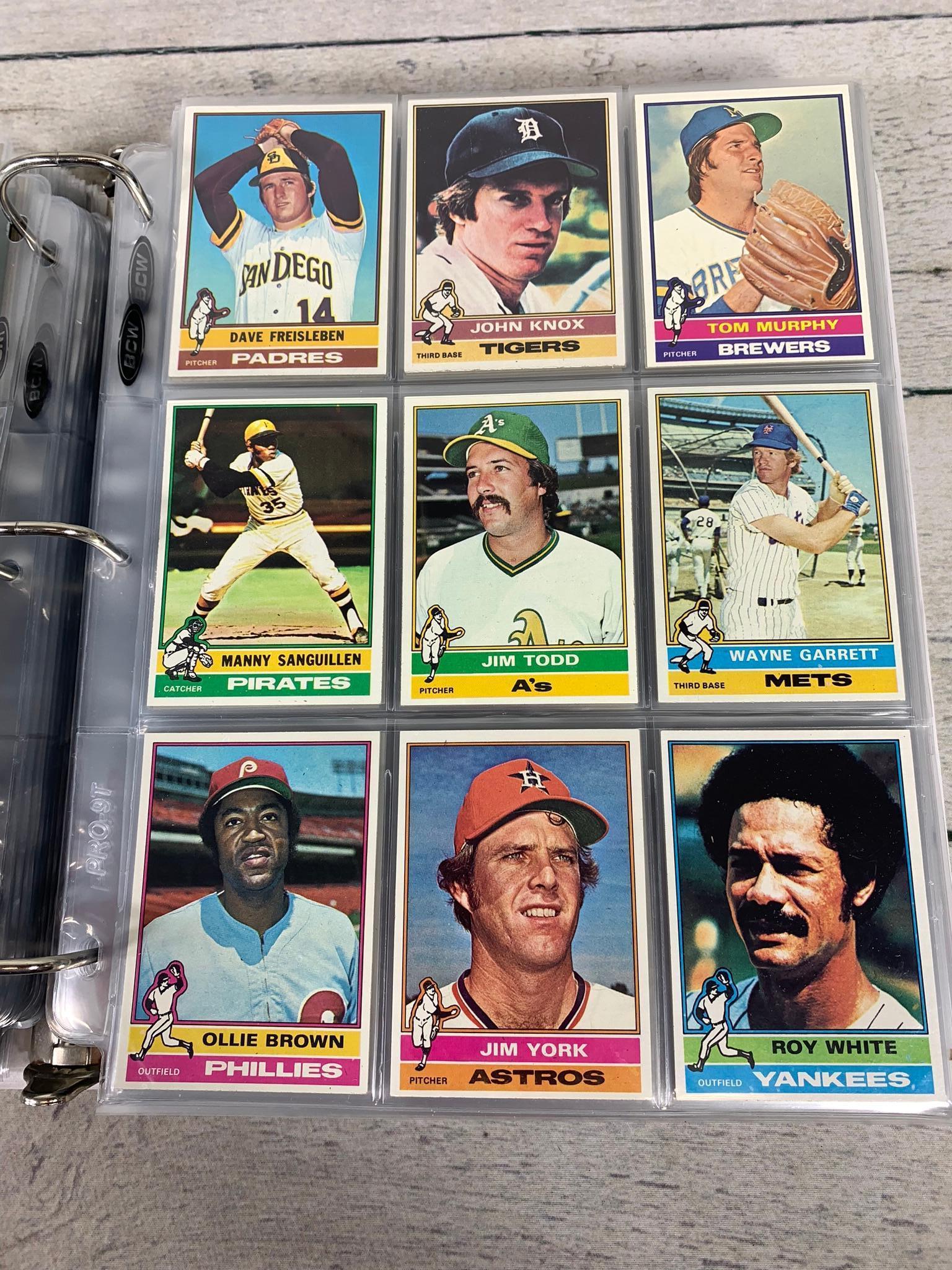 Binder of 1976 Topps Baseball Cards Complete Set