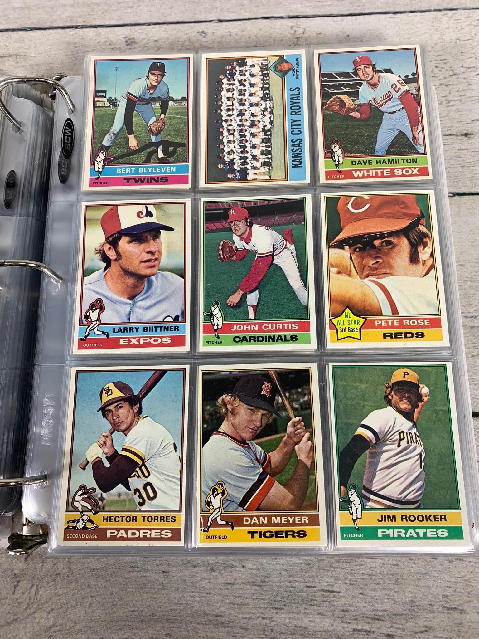 Binder of 1976 Topps Baseball Cards Complete Set