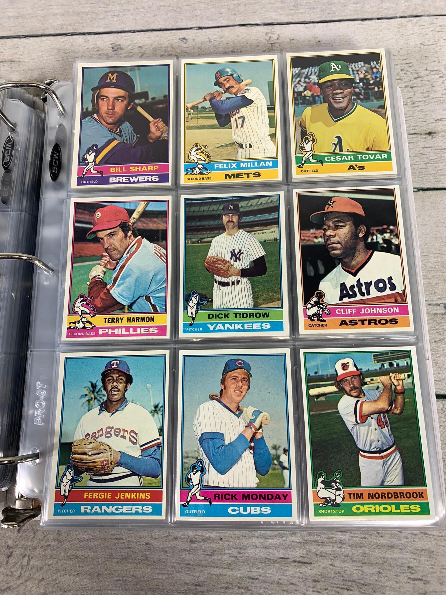Binder of 1976 Topps Baseball Cards Complete Set