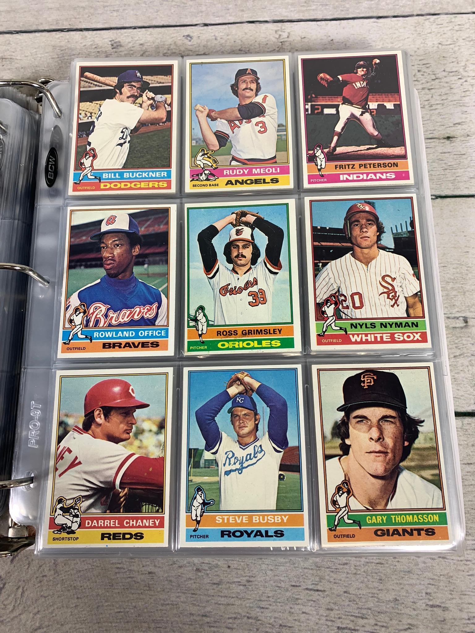 Binder of 1976 Topps Baseball Cards Complete Set