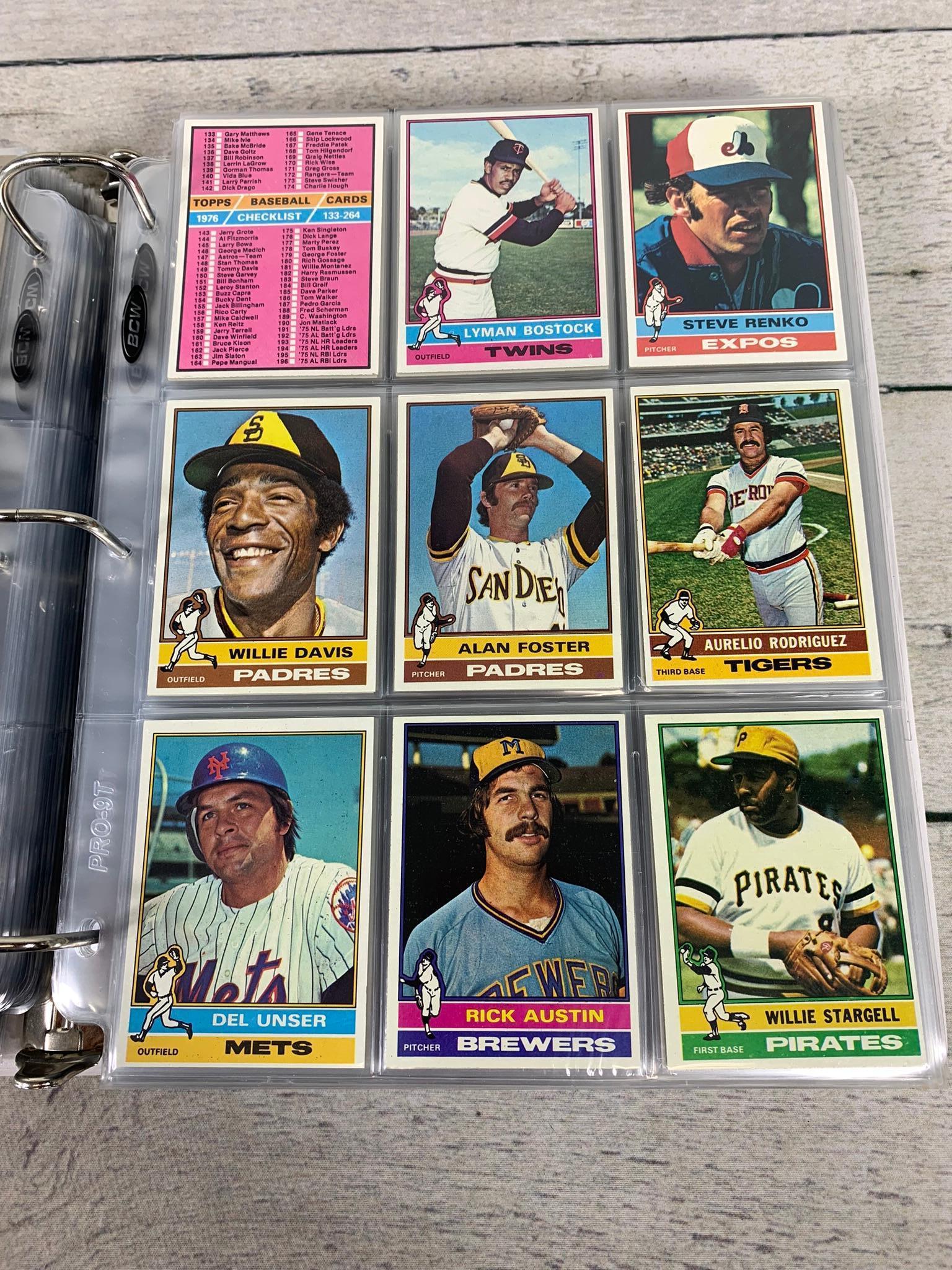 Binder of 1976 Topps Baseball Cards Complete Set