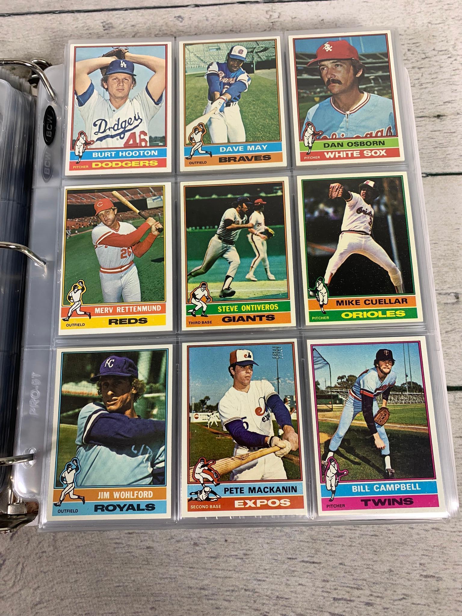 Binder of 1976 Topps Baseball Cards Complete Set