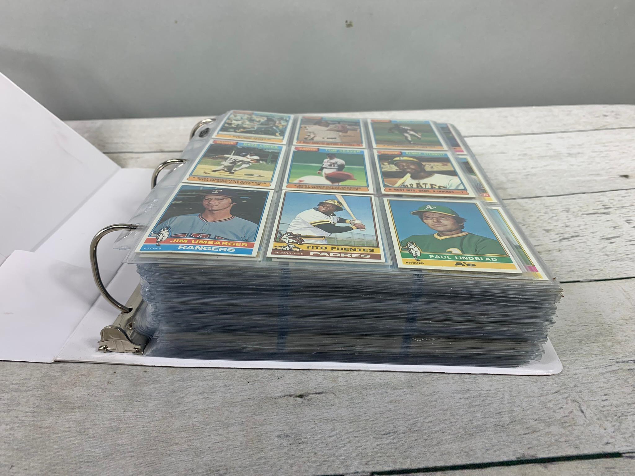 Binder of 1976 Topps Baseball Cards Complete Set