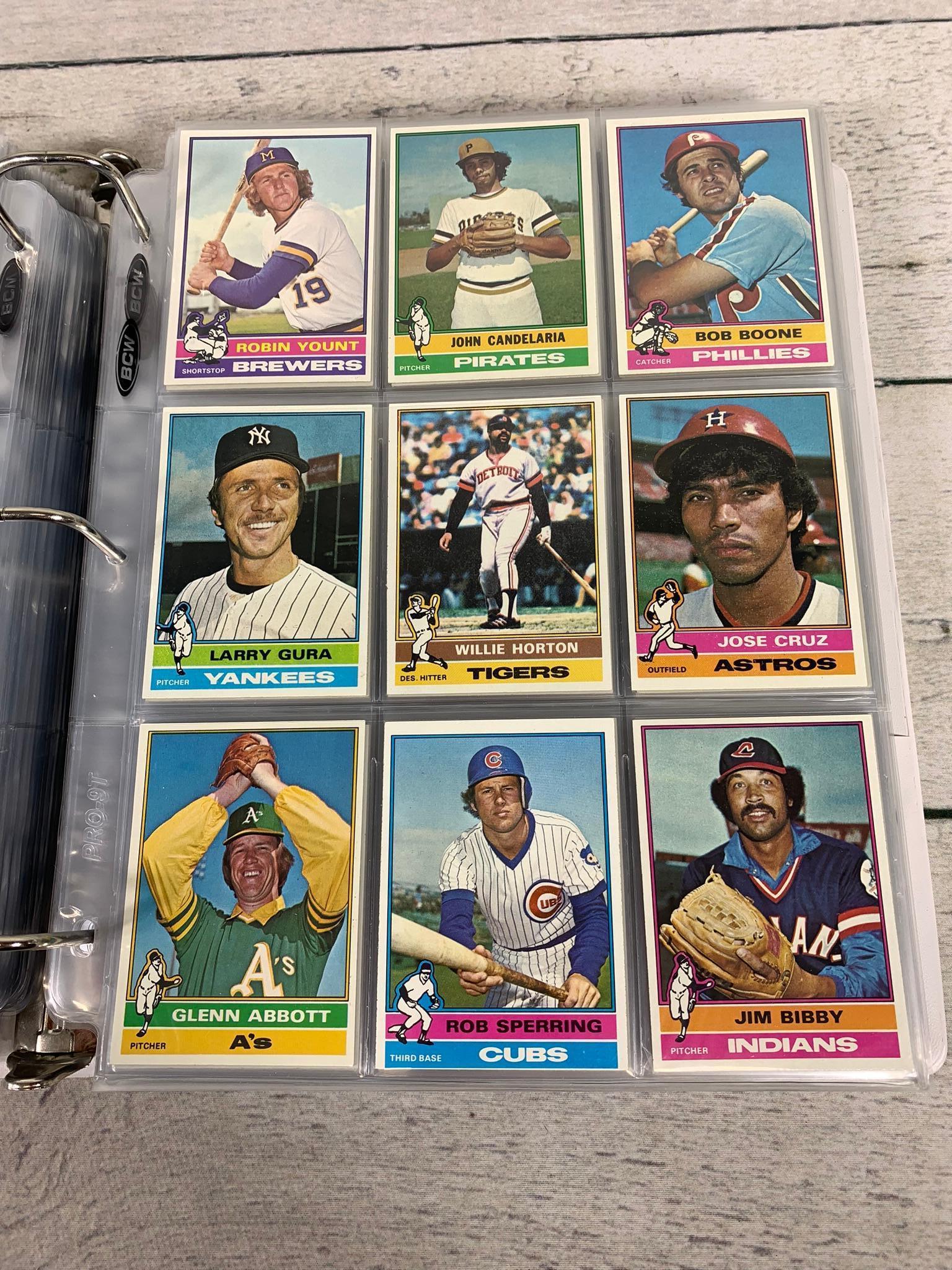 Binder of 1976 Topps Baseball Cards Complete Set
