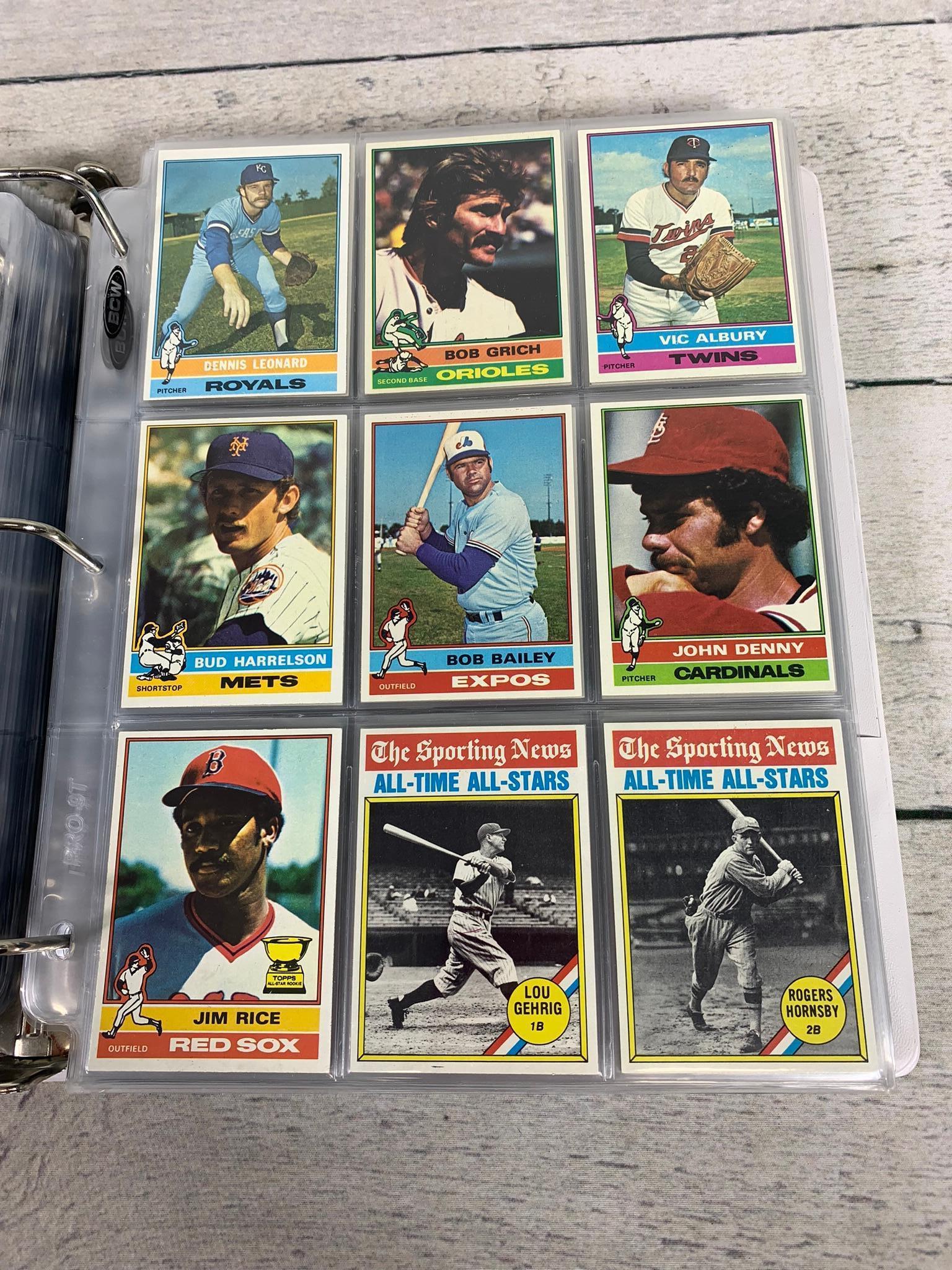 Binder of 1976 Topps Baseball Cards Complete Set