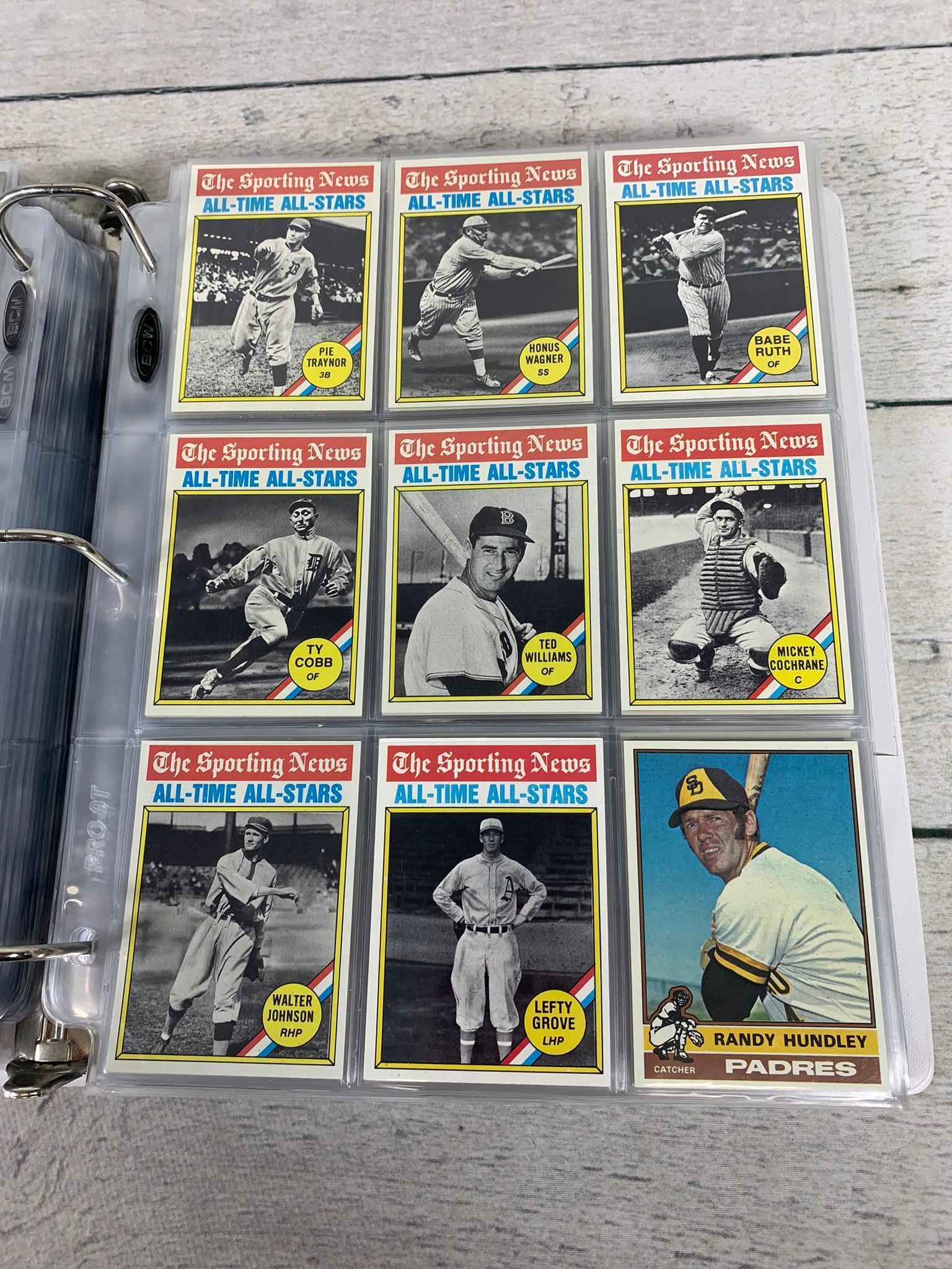 Binder of 1976 Topps Baseball Cards Complete Set