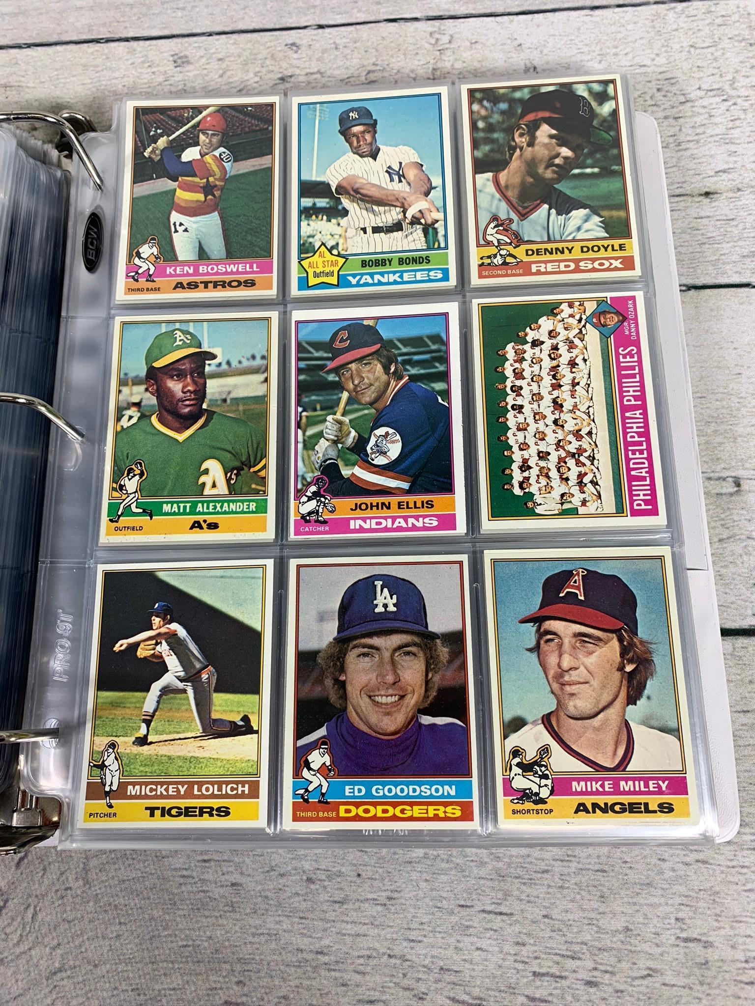 Binder of 1976 Topps Baseball Cards Complete Set