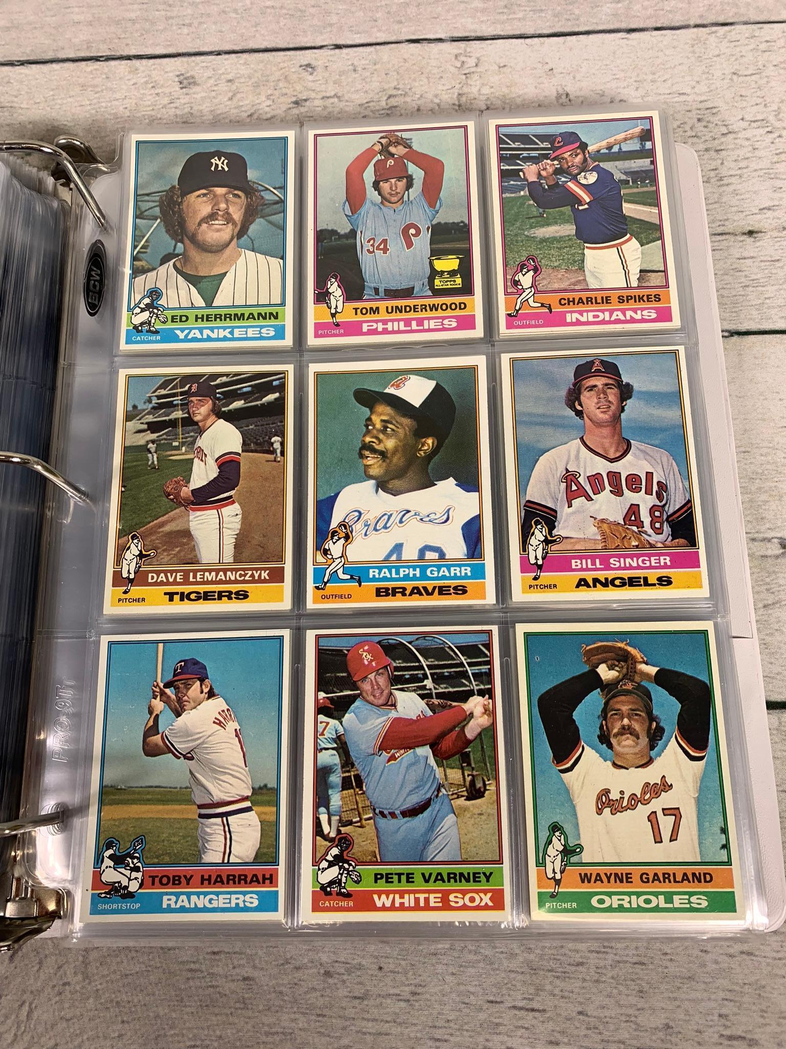 Binder of 1976 Topps Baseball Cards Complete Set
