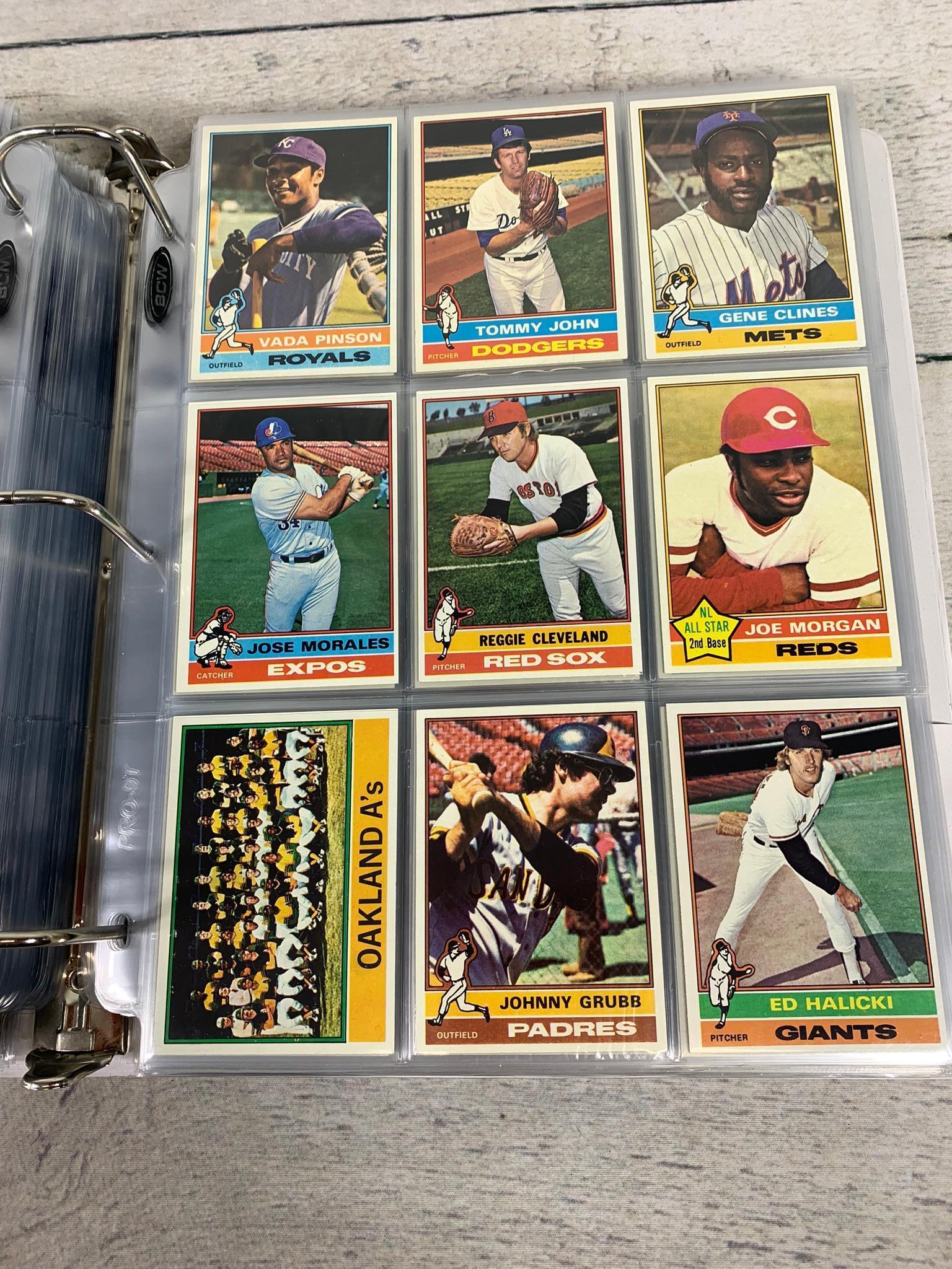 Binder of 1976 Topps Baseball Cards Complete Set