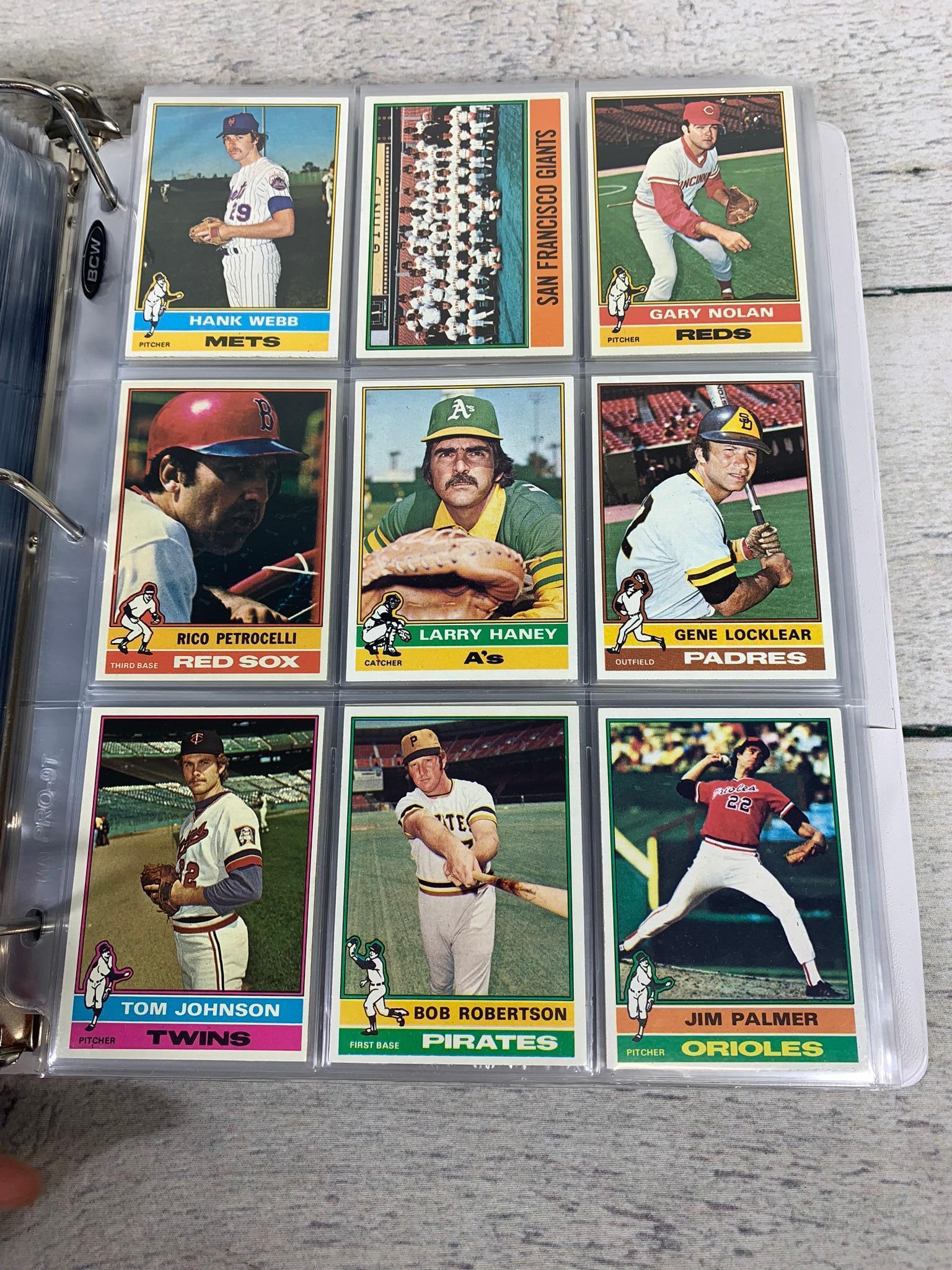 Binder of 1976 Topps Baseball Cards Complete Set