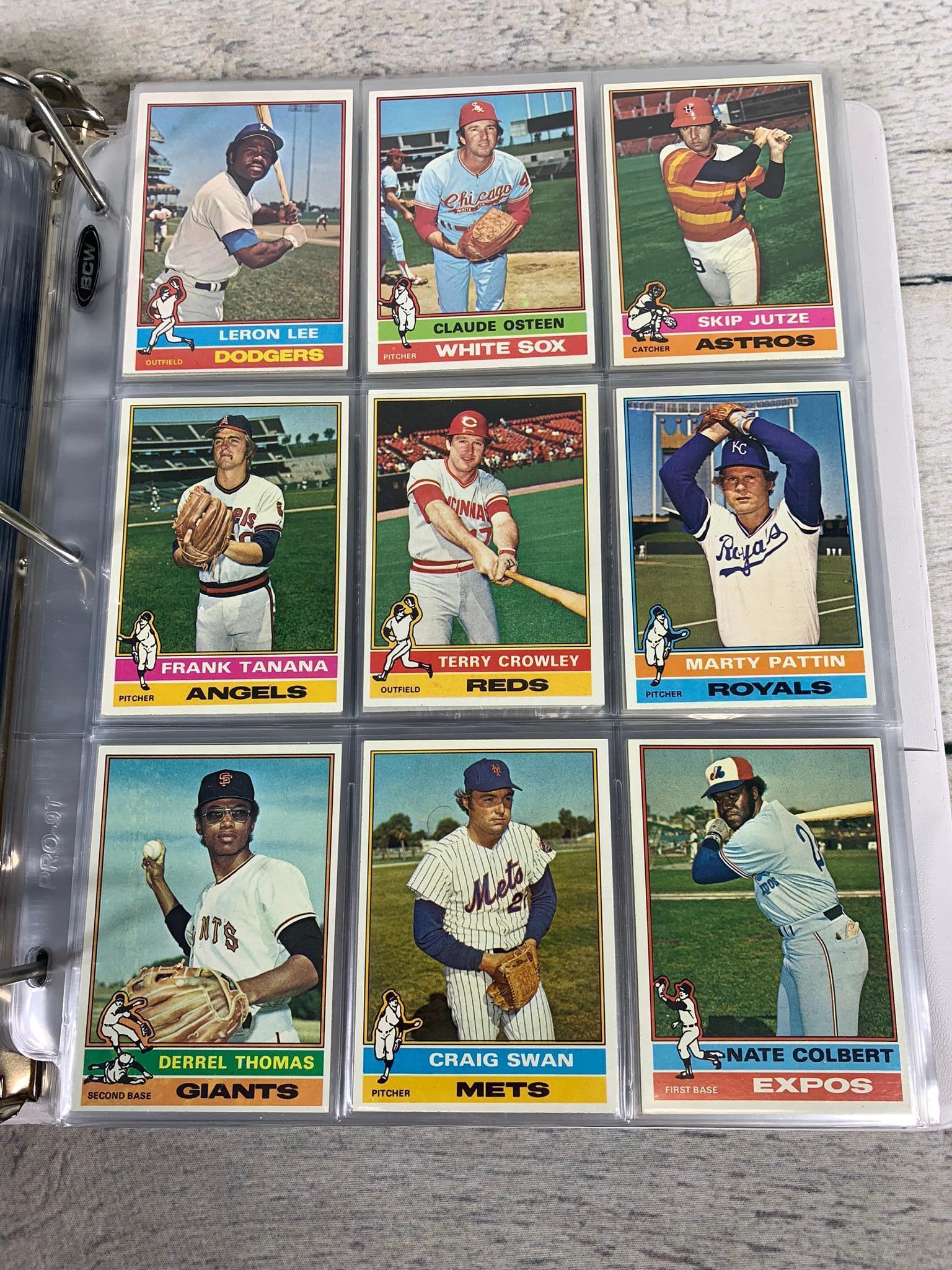 Binder of 1976 Topps Baseball Cards Complete Set
