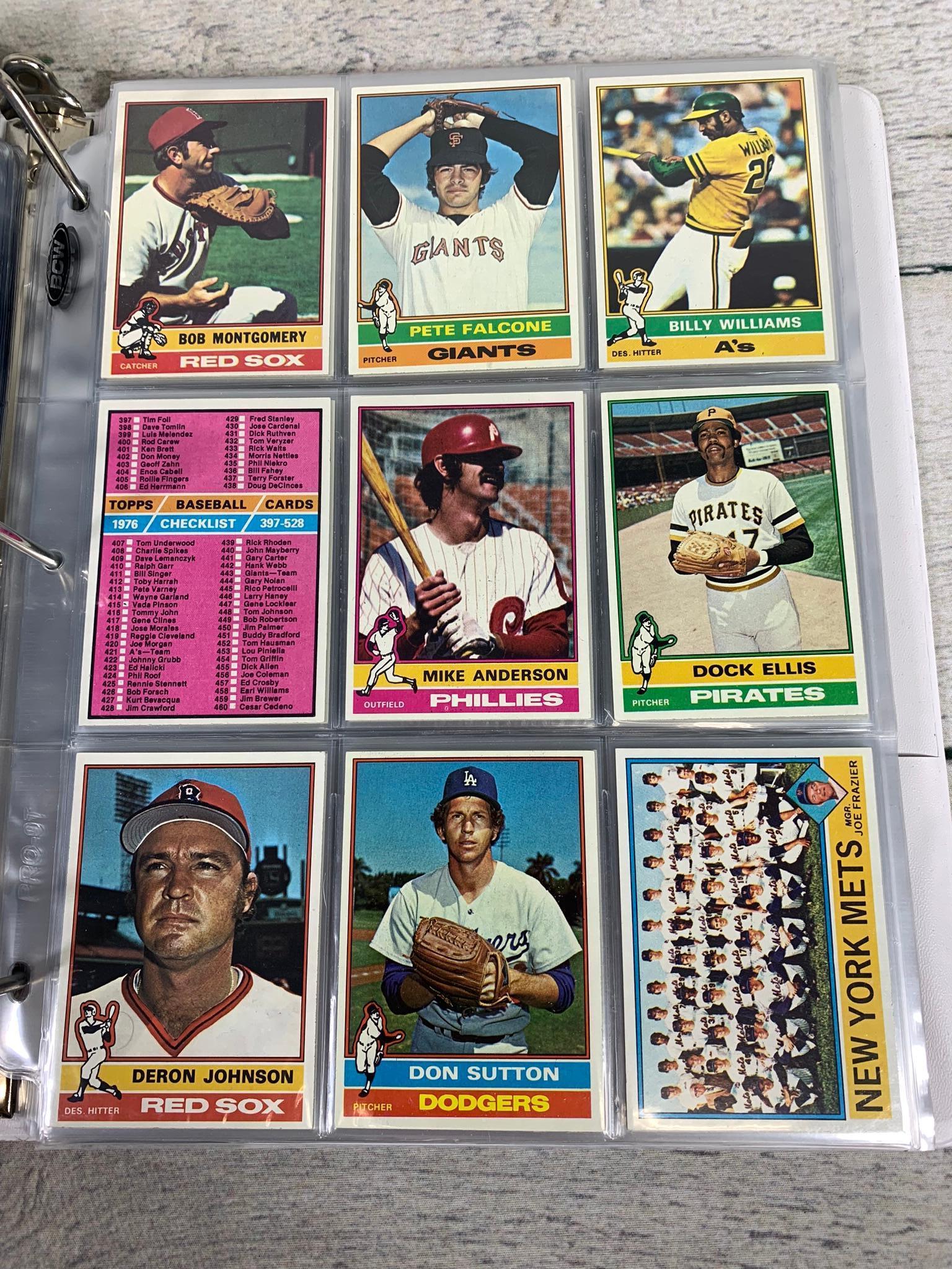 Binder of 1976 Topps Baseball Cards Complete Set