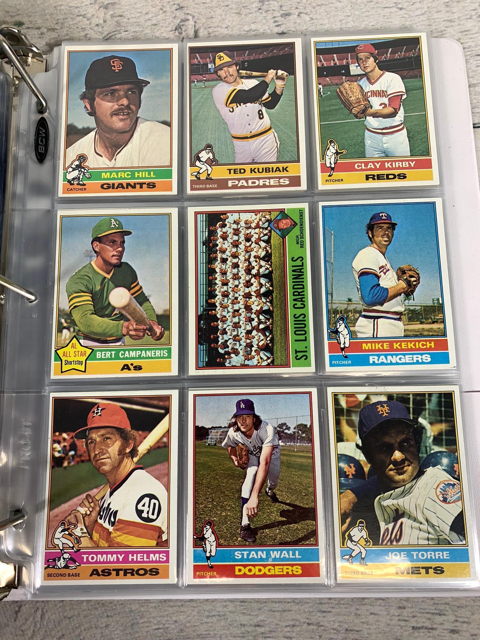Binder of 1976 Topps Baseball Cards Complete Set