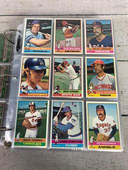 Binder of 1976 Topps Baseball Cards Complete Set