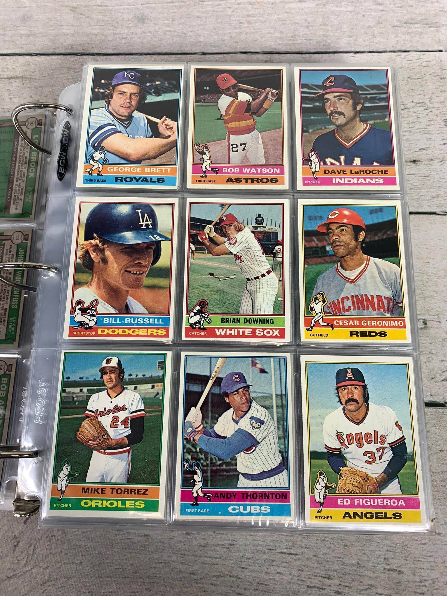 Binder of 1976 Topps Baseball Cards Complete Set
