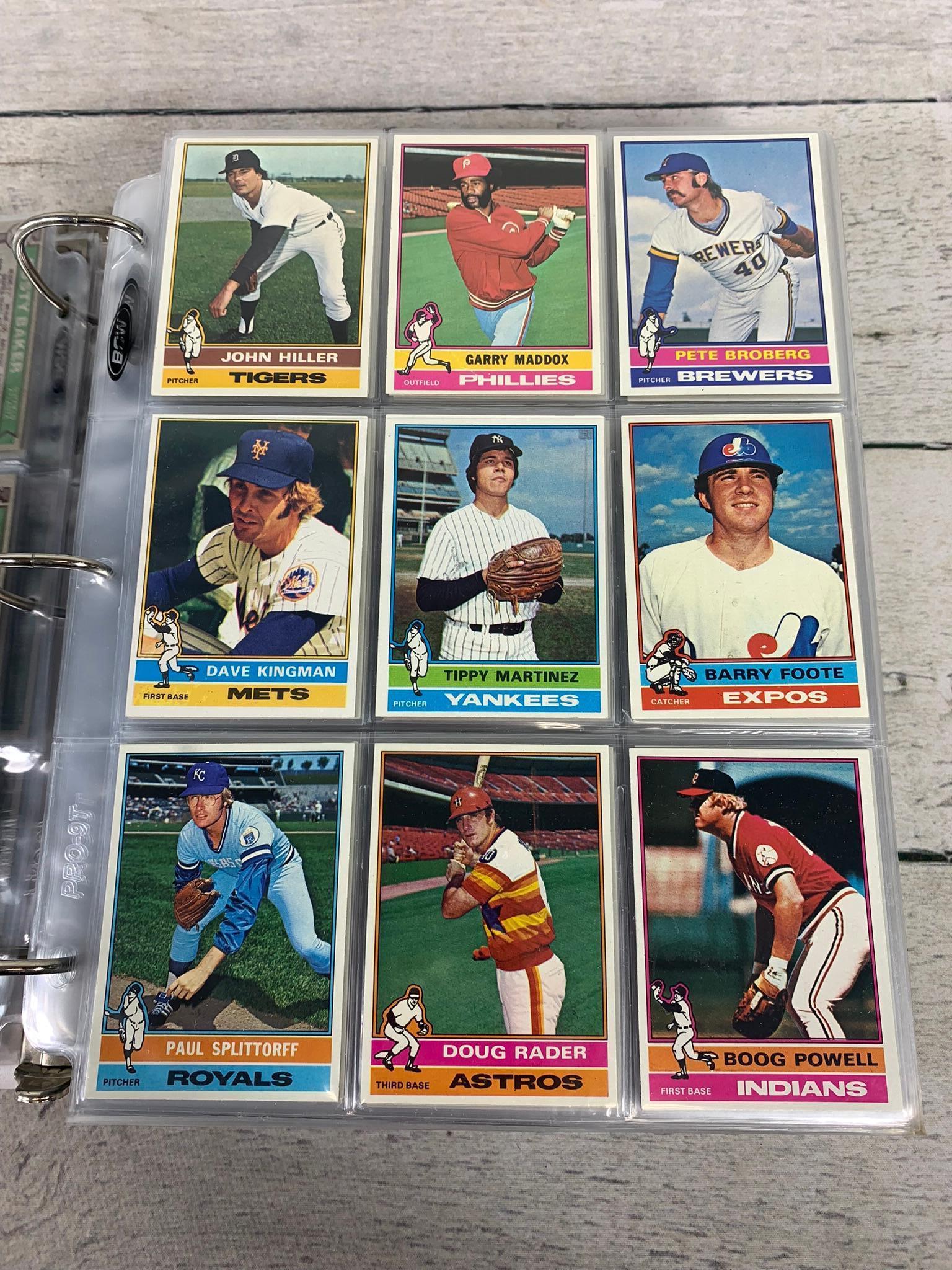 Binder of 1976 Topps Baseball Cards Complete Set