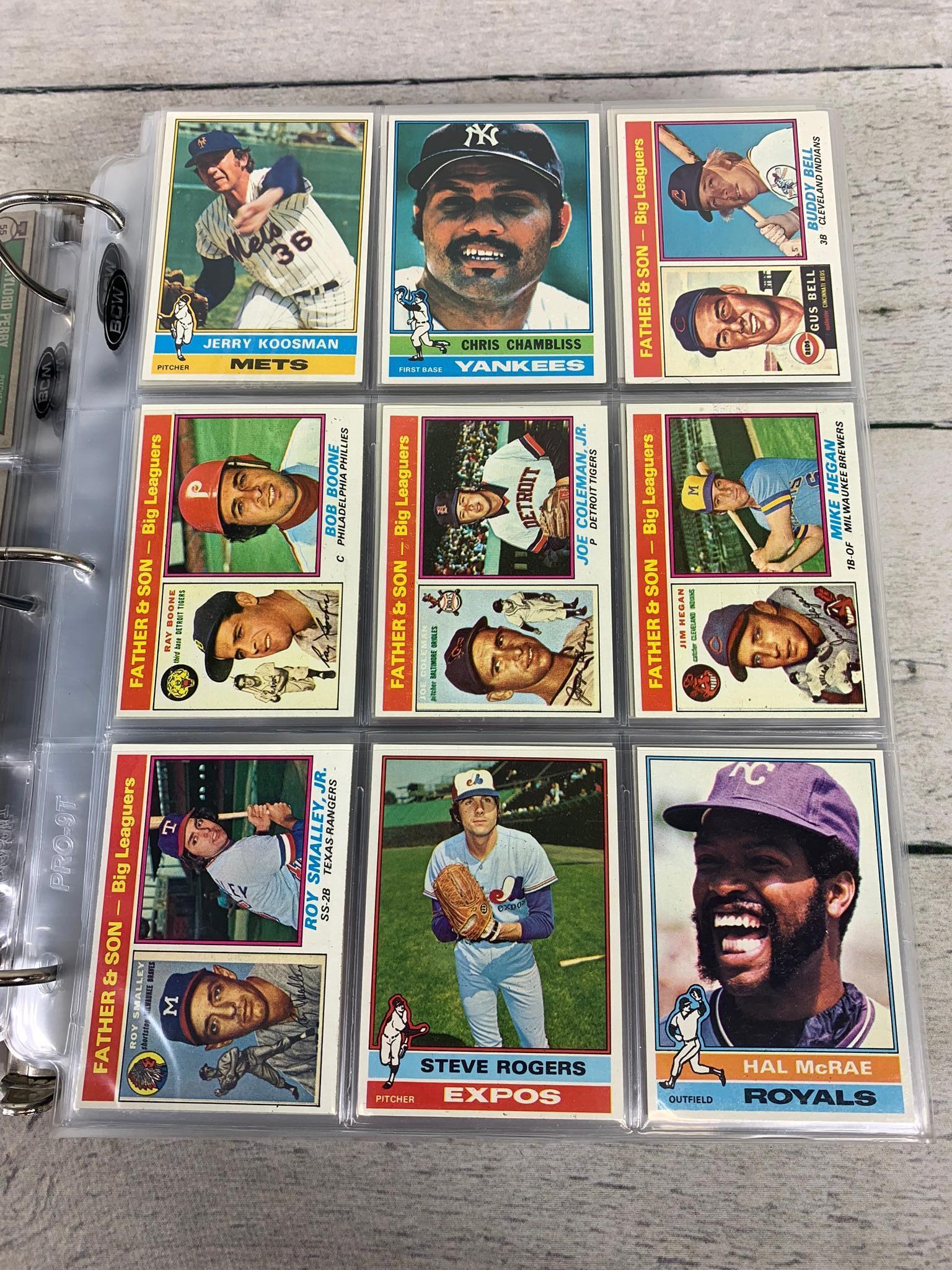 Binder of 1976 Topps Baseball Cards Complete Set