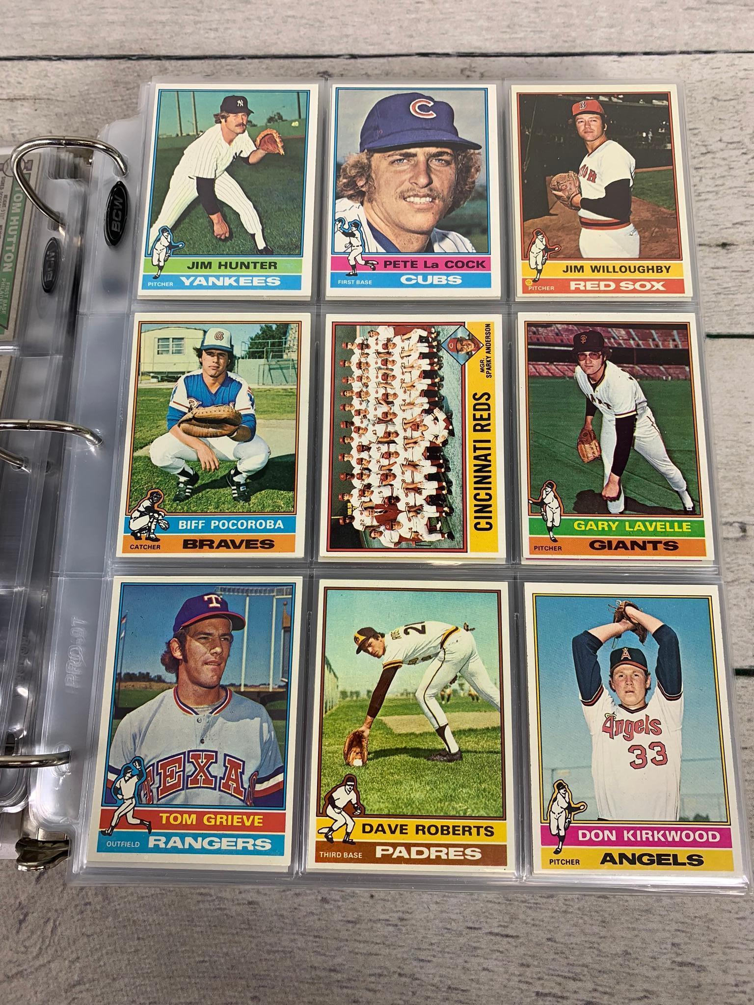 Binder of 1976 Topps Baseball Cards Complete Set