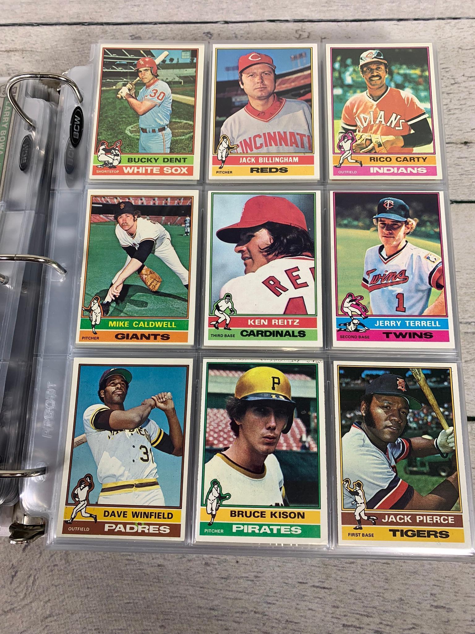 Binder of 1976 Topps Baseball Cards Complete Set