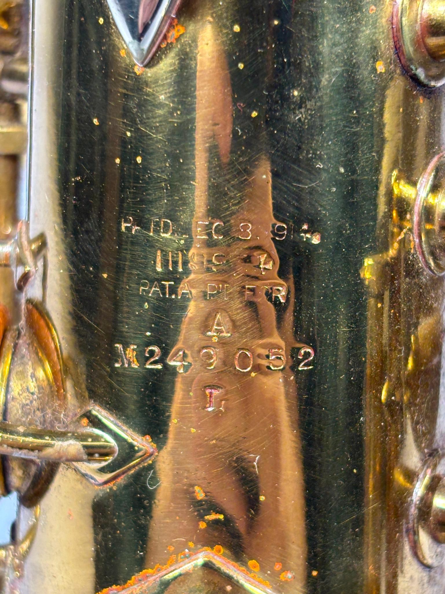 Vintage Conn Alto Saxophone in Case 1914 Patent Date