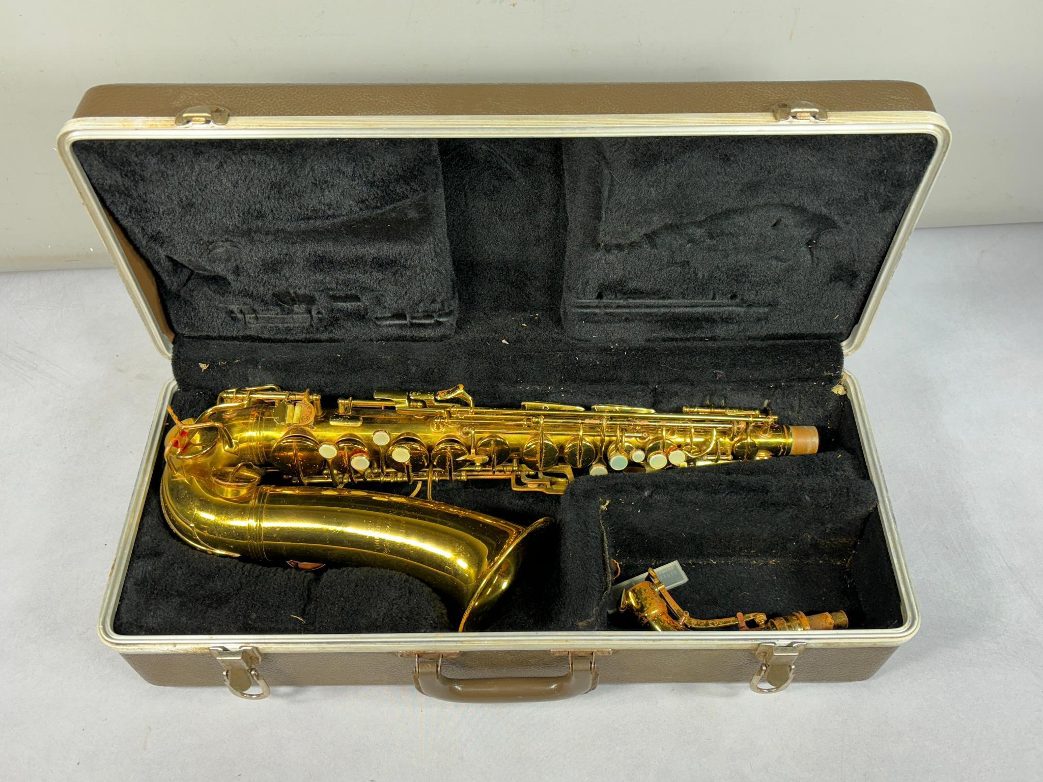 Vintage Conn Alto Saxophone in Case 1914 Patent Date