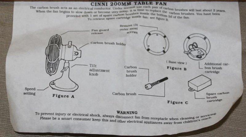CINNI 200 mm Table Fan, Chrome plated