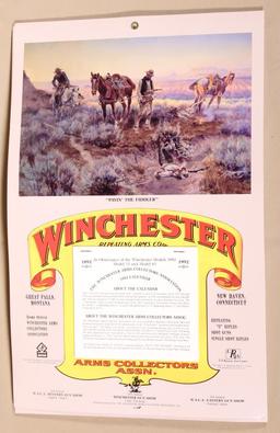 (10) Winchester Repeating Arms Co. 1992 calendars