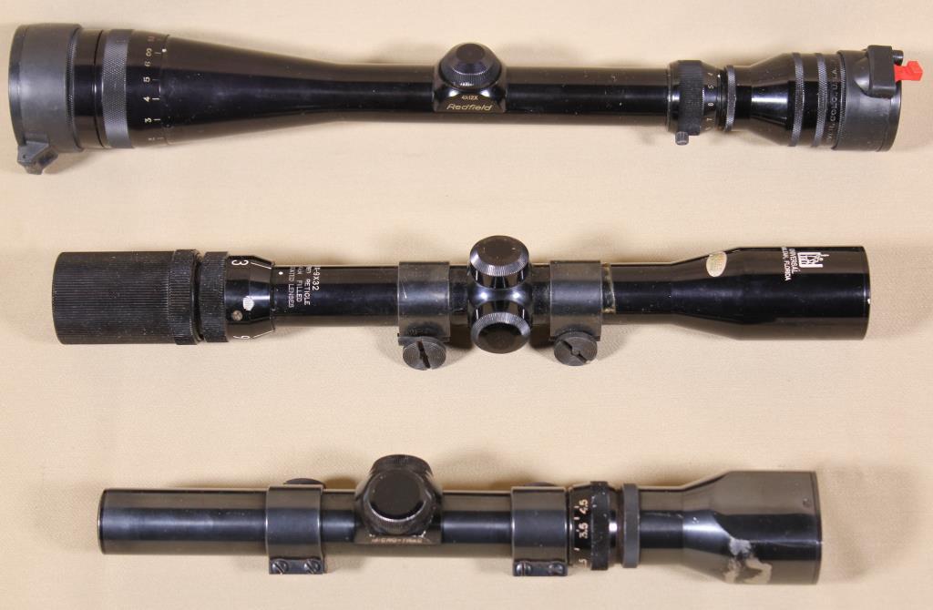 (3) Scopes Universal 3-9x32, Micro-Trac 1.5-4.5