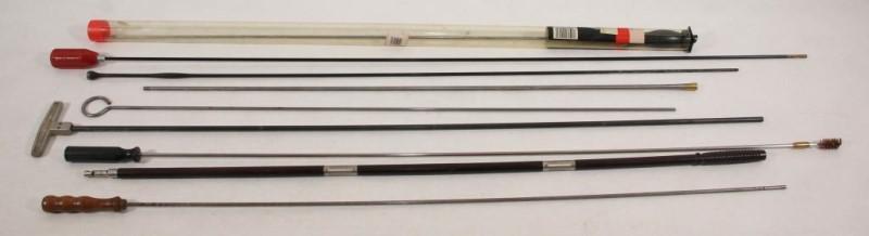7 cleaning and ramrods, assorted manufacturers, mostly one piece
