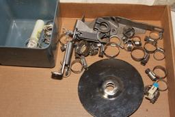 Flat lot- asstd size stainless steel hose clamps