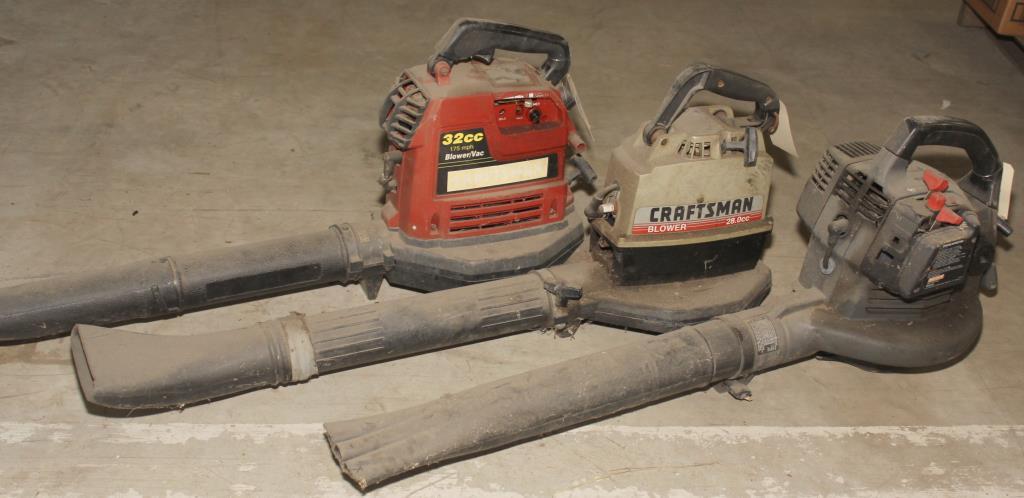 3 Craftsman Blowers: 28 CC, 24 CC, 32 CC