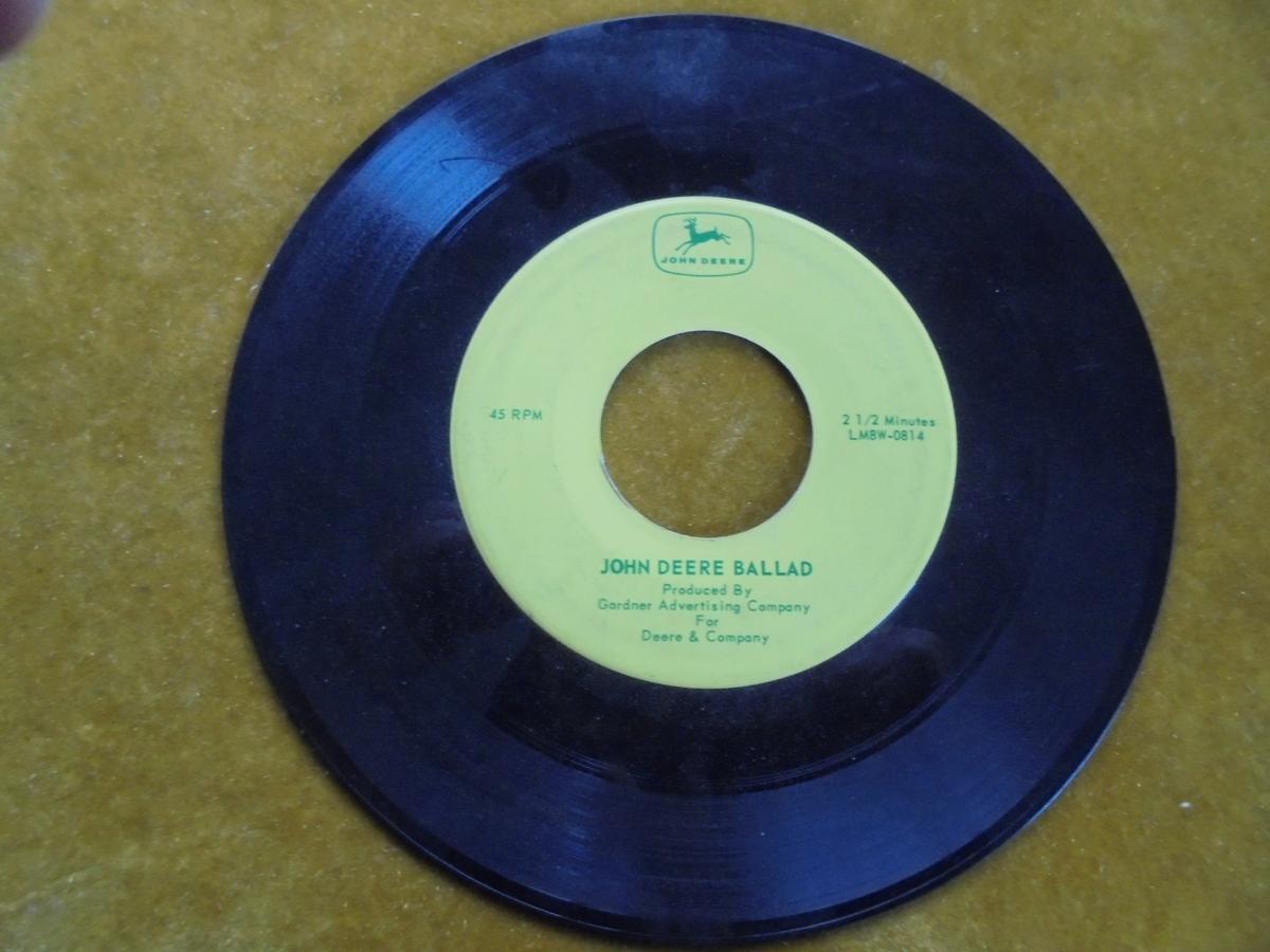 4 LEG JOHN DEERE LOGO 45 RMP RECORD-QUITE RARE