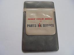 OLD PLASTIC POCKET PROTECTOR FROM "INTERNATIONAL HARVESTER" PARTS SERVICE