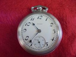 OLD 15 JEWEL ELGIN NATIONAL POCKET WATCH-RUNS